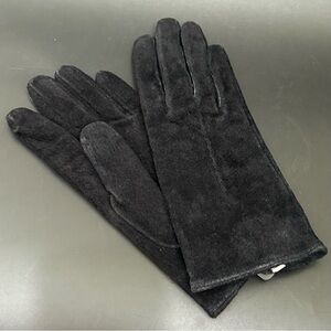 FOWNES WPL 9522 Black Fine Suede Leather Women’s Gloves Size L